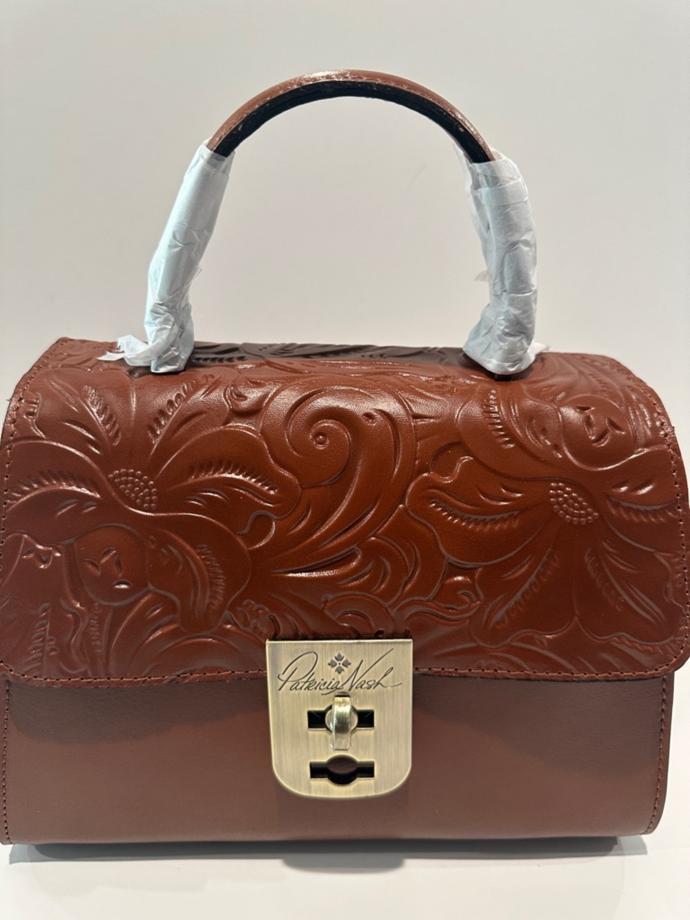 NWT Patricia Nash Tooled Chauny Florence Top Handle/Crossbody Bag.